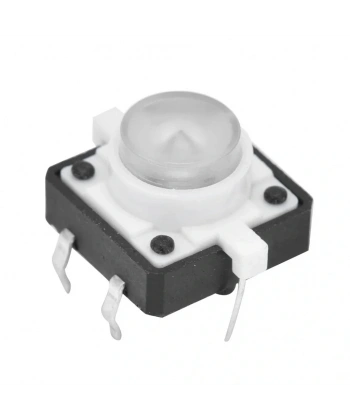 12x12mm Beyaz Led Işıklı Tact Switch