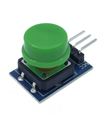 12x12mm Push Buton Switch Modül Yeşil Kapak 1 Adet