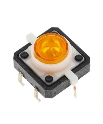 12x12mm Sarı Led Işıklı Tact Switch