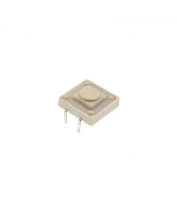 12x12x4.3mm 4 Pinli Beyaz Push Buton - Tact Switch