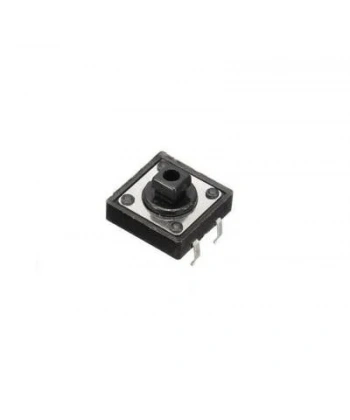 12x12x7.3mm 4 Pinli Siyah Push Buton - Tact Switch