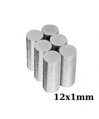 12x1mm Neodyum Güçlü Mıknatıs - Neodim Magnet