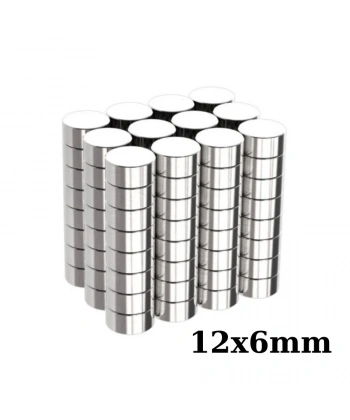 12x6mm Neodyum Güçlü Mıknatıs - Neodim Magnet