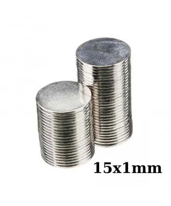15x1mm Neodyum Güçlü Mıknatıs - Neodim Magnet