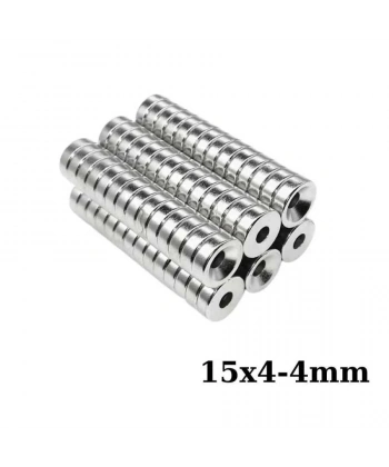 15X4-4mm Havşa Delikli Neodyum Güçlü Mıknatıs - Neodim Magnet
