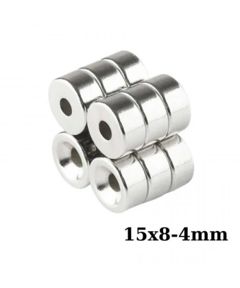15X8-4mm Havşa Delikli Neodyum Güçlü Mıknatıs - Neodim Magnet