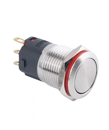 16A-P1Z 16mm Düz Anahtarlı Metal Buton
