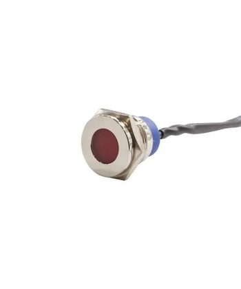 16mm 24v Kırmızı Led Metal Kablolu Sinyal Lambası IP67 GQ16T-R