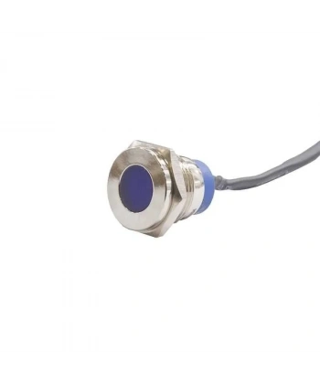 16mm 24v Mavi Led Metal Kablolu Sinyal Lambası IP67 GQ16T-B