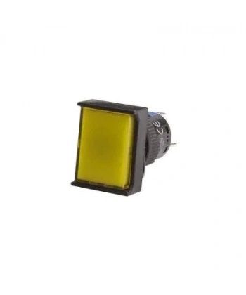 16mm 24V Sarı Anahtarlı Diktörtgen Buton CD-AJ-11DZ/24V/Y