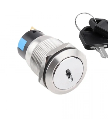 19Y-P1 19mm Anahtarlı Mandal Buton 1NO+1NC