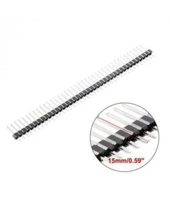 1x40 15mm Erkek Header 40 Pin 2.54mm 180 Derece