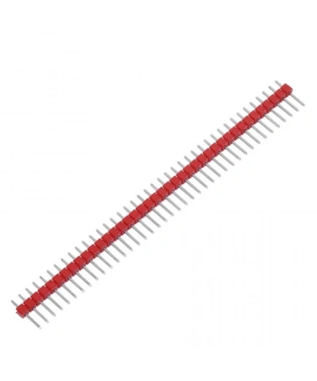 1x40 Erkek Header 40 Pin 2.54mm 180 Derece - Kırmızı
