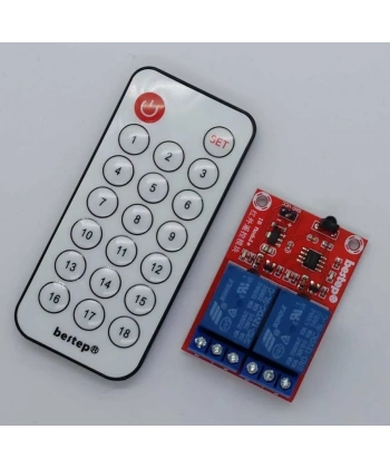 2 Kanal IR Kumandalı Röle Kartı 12 Volt