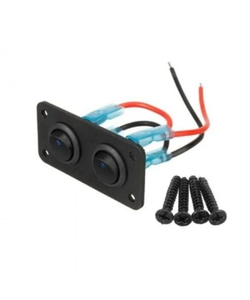 2li ON-OFF Mavi Nokta Işıklı Anahtar Switch Panel 12V-24V