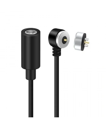 2-Pin 10mm 90C Kablolu Pogo Pin Manyetik Konnektör Takımı - DC Soketli