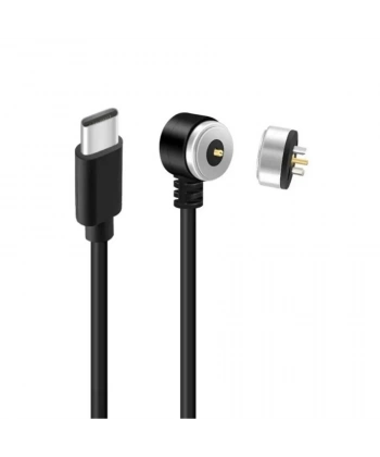 2-Pin 10mm 90C Kablolu Pogo Pin Manyetik Konnektör Takımı - Type-C Soketli
