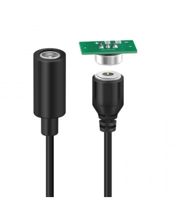 2-Pin 10mm Kablolu PCBli Pogo Pin Manyetik Konnektör Takımı - DC Soketli