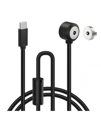 2-Pin 15mm 90C Kablolu Pogo Pin Manyetik Konnektör Takımı - Type-C Soketli