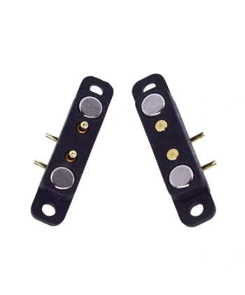 2-Pin 2.54mm 90C Pogo Pin Manyetik Konnektör Takımı - Kulaklı