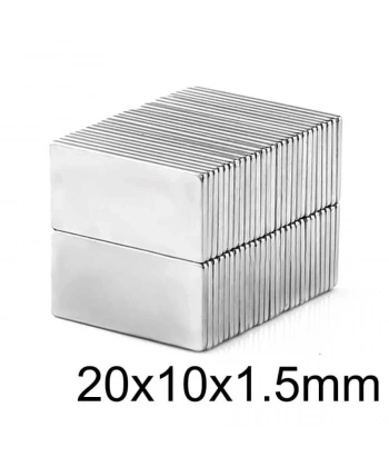 20X10x1.5mm Neodyum Güçlü Mıknatıs - Neodim Magnet