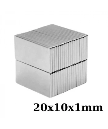 20x10x1mm Neodyum Güçlü Mıknatıs - Neodim Magnet
