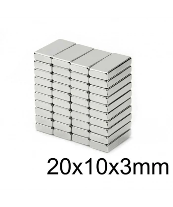 20X10x3mm Neodyum Güçlü Mıknatıs - Neodim Magnet
