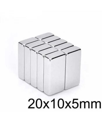 20X10x5mm Neodyum Güçlü Mıknatıs - Neodim Magnet