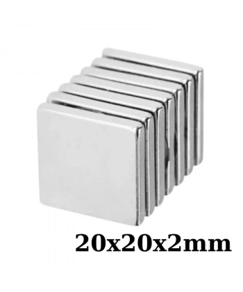 20x20x2mm Neodyum Güçlü Mıknatıs - Neodim Magnet