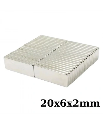 20x6x2mm Neodyum Güçlü Mıknatıs - Neodim Magnet