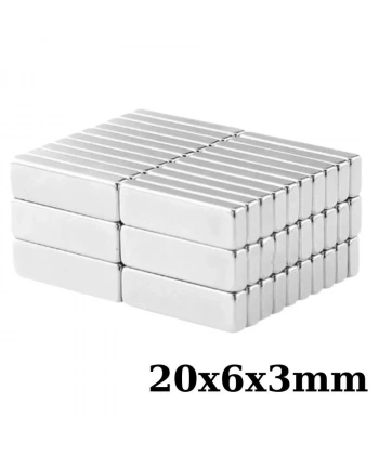 20x6x3mm Neodyum Güçlü Mıknatıs - Neodim Magnet