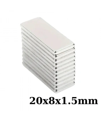 20x8x1.5mm Neodyum Güçlü Mıknatıs - Neodim Magnet