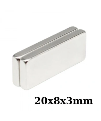20x8x3mm Neodyum Güçlü Mıknatıs - Neodim Magnet