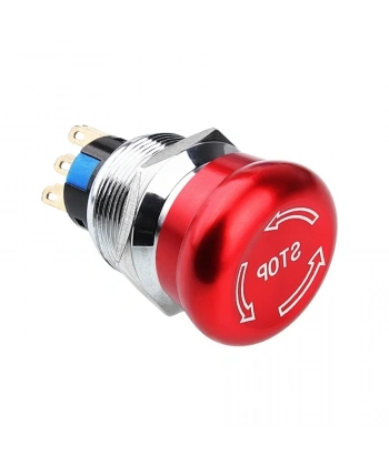 22M-Q1 22mm Metal Acil Stop Butonu 2NO+2NC - Logolu