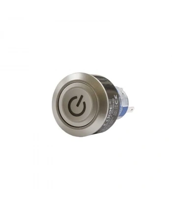 22mm 24V Kırmızı Power Simgeli Yaylı Buton
