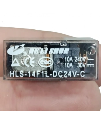 24V 10A Tek Kontak Röle - HLS-14F1L-DC24V-C