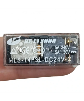 24V 5A Çift Kontak Röle - HLS-14F3L-DC24V-C