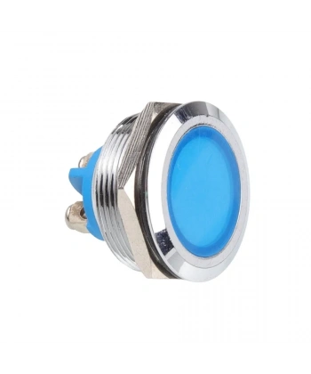 25L-P1 25mm 12-24V Metal Sinyal Lambası - Mavi