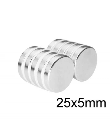 25X5mm Neodyum Güçlü Mıknatıs - Neodim Magnet
