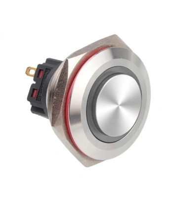28B-G1Z-E 28mm Çıkık Anahtarlı Işıklı Metal Buton - Beyaz