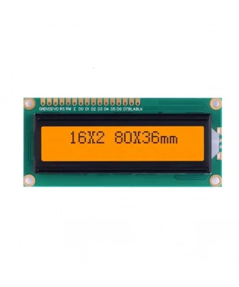 2X16 Lcd Display Sol Üst Turuncu - SMR1602A