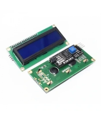 2x16 LCD - LCD1602 Mavi Ekran + IIC/I2C Arayüz Modülü