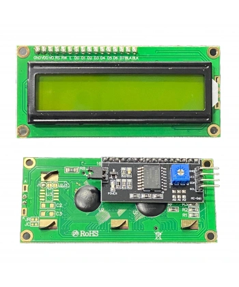 2x16 LCD - LCD1602 Yeşil Ekran + IIC/I2C Arayüz Modülü