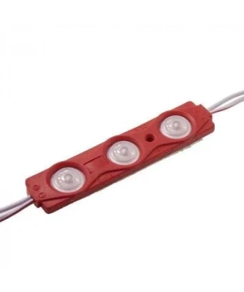 3lü Mercekli Modül Led - Kırmızı 12V 1.2W