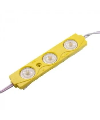 3lü Mercekli Modül Led - Sarı 12V 1.2W