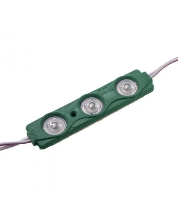 3lü Mercekli Modül Led - Yeşil 12V 1.2W