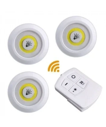 3lü Uzaktan Kumandalı Kablosuz LED Spot Lamba