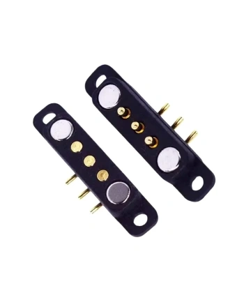 3-Pin 2.54mm 90C Pogo Pin Manyetik Konnektör Takımı - Kulaklı