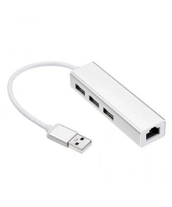 3 Port USB 3.0 Çoklayıcı + 100 Mpbs Ethernet USB Çevirici RJ45