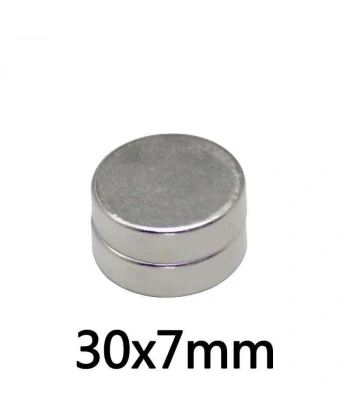 30X7mm Neodyum Güçlü Mıknatıs - Neodim Magnet